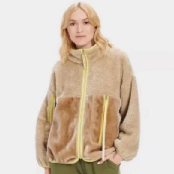 NWT UGG MARLENE SHERPA JACKET SZ XL - Picture 1 of 12